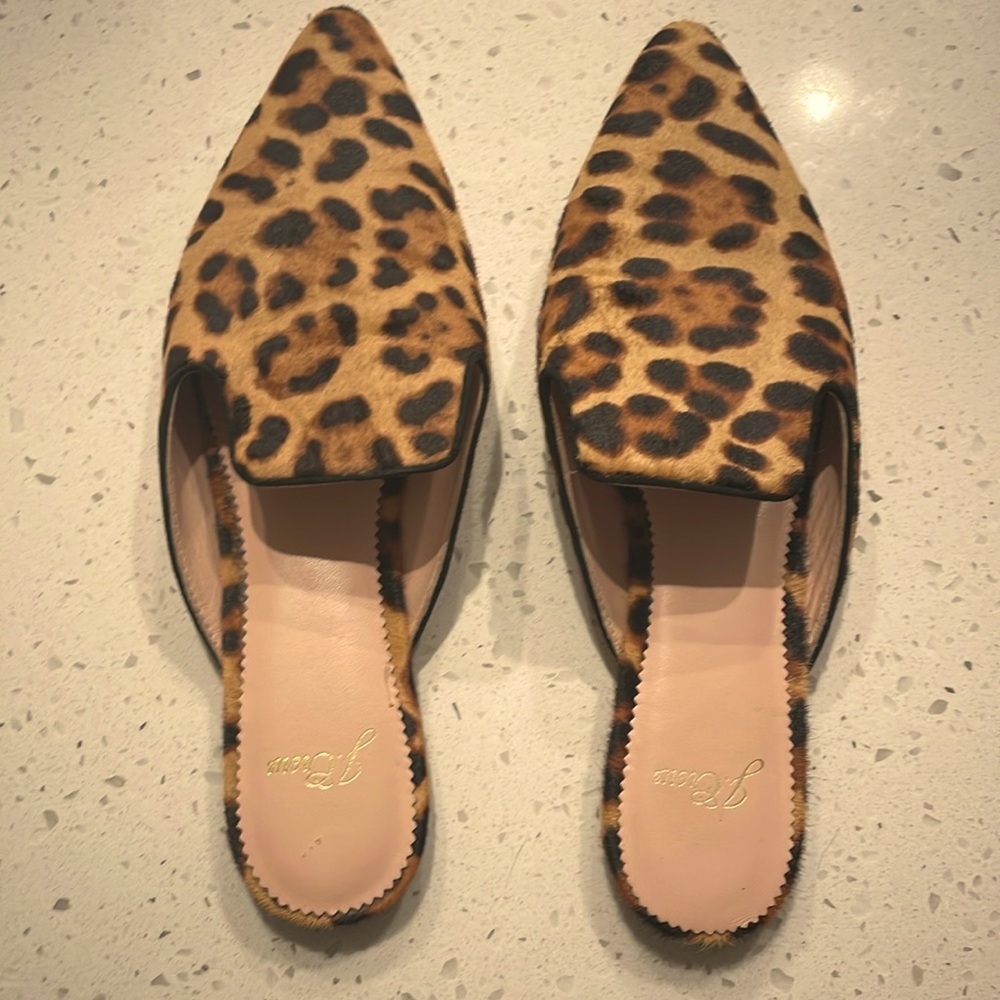 J. Crew leopard print mules 8.5